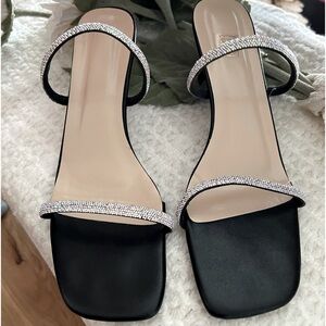 Glitter slip on sandals size 11-11.5 (EU 42)